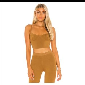 Indah body caper bustier top sz 1